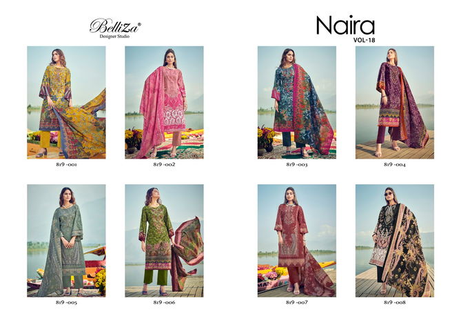 Belliza Naira Vol 18 Printed Cotton Dress Material Catalog
